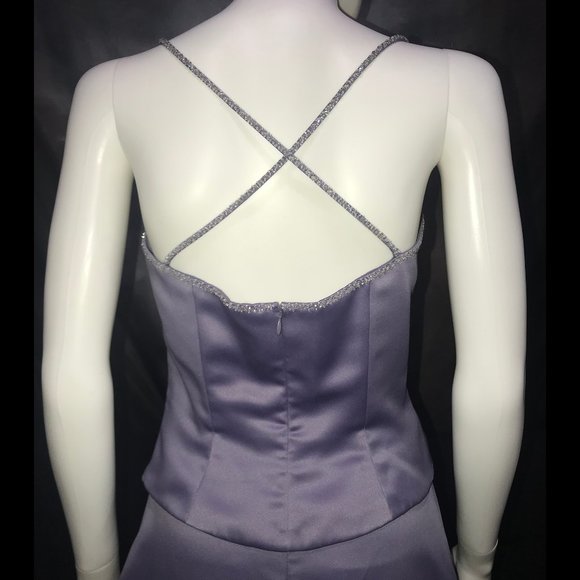 B2 Purple 3 piece Evening Special Occasions Gown - Picture 3 of 6